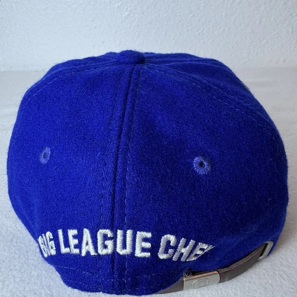 Big League Chew Official League Wool Hat Cap Adjustable Leather Strapback Blue